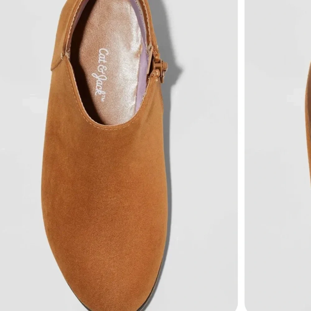 Cat and Jack camel suede boots zippered tiny people on the 5’s